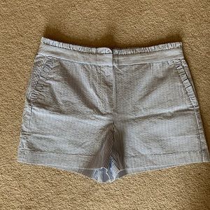 J crew Seersucker Shorts with Ruffle
